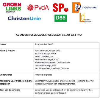 Agendering spoeddebat Brenda Berghorst